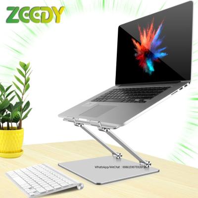 China With Soft Rubber Protect Universal Adjustable Laptop Notebook Metal Folding Display Stand Compatible For MacBook Aluminum Foldable Notebook Display Stand for sale