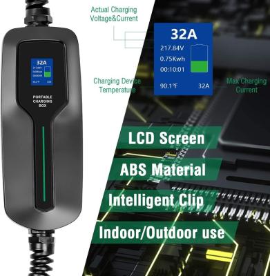 China 32 Amp EV Charger Portable Electric Vehicle Charging Station Tier 2 (NEMA 14-50, 32A/25ft, 7.68KW) for Electric and Hybrid Vehicl BS-PCD041 for sale