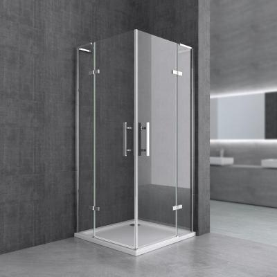 China Modern shower enclosure 800mm with 4 hinges door en venta