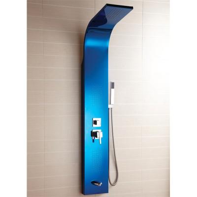 中国 Modern Tower System Rainfall Waterfall Shower Head Faucet Bathroom Bath Rain Shower Stainless Steel Shower Panel 販売のため