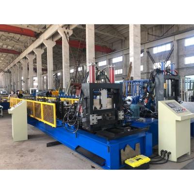 China Building Material Shops Interchangeable Shaped Steel CZ Purlin Roll Forming Machine for sale