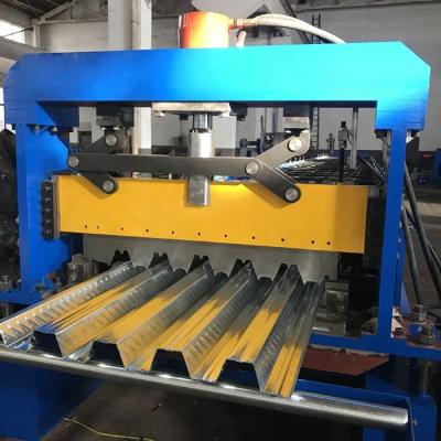 China Building Material Shops 0.7-1.2MM Thickness Steel Structure Floor Deck Roll Forming Machine For Multi-Rise Buildings for sale