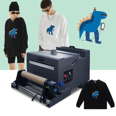 China Garment Shops PET Movie DTF Printer Set XP600 Large T-shirt 2 Heads Printing Machine DTF A2 Printer for sale