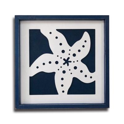 China Newest Coastal Original Factory MDF Starfish Wall Decor Decorations For Home Decoration Luxury for sale