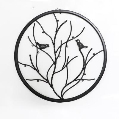 China Rustic Materials Metal Tree/Bird Wall Decor Top Show Pieces For Living Room Home Decoration for sale