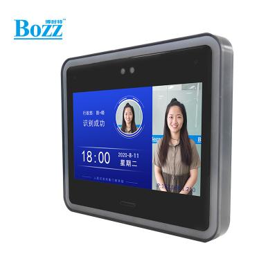 China Integrated Camera Fingerprint Face Recognition Body Temperature Detector Employee Time Attendance Machine for sale