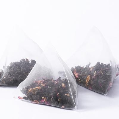 China DTF01 Triangle Tea Bag Temptations Rose Petal Pyramid Triangle Tea Sweet Rose Oolong Tea Bag for sale