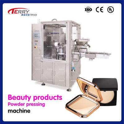 China Halbautomatische Kosmetik-Füllmaschine Schminklinie Pulverpressmaschine 12-60 Stück / Min zu verkaufen