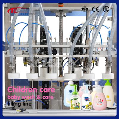 China 8 koppen Automatische vloeistof servo vul- en afdichtmachine 300 ml-3000 ml Te koop