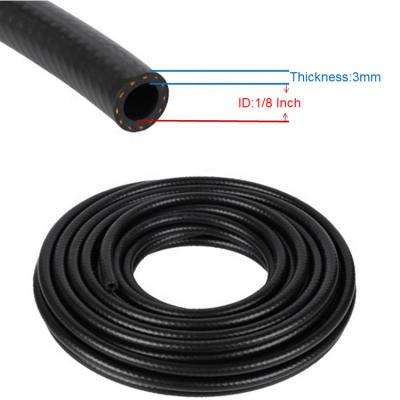 China Oil transport 1/8 inch 3.2mm flexible NBR braided rubber gasoline suction tube gasoline and diesel oil hose for sale