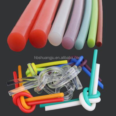 China Custom Solar Photovoltaic Panels Silicone Rubber Cords Profiles /Extruded Silicone Round Rods Rubber Seals Parts Gasket Strip for sale