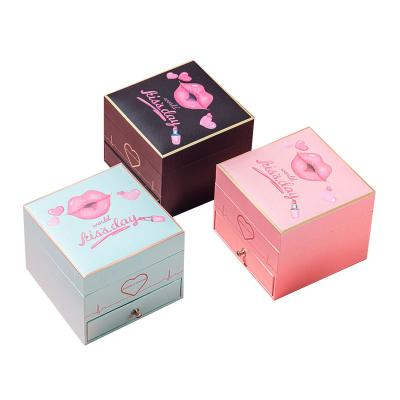 China Recycled Materials Luxury Custom Lipstick Packaging Kraft Jewelry Drawer Gift Box for sale