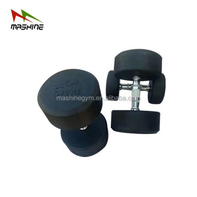 China Hot Selling Custom Made Dumbbell Eco-friendly Logo Hex Dumbbell Cheap Cast Iron Round Rubber Dumbbell for sale