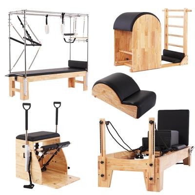 China Universal Best Pro Fitness Exercise Pilates Reformer For Yoga Equipment Case Gym Body Custom OEM Customized Logo Building Wooden Color for sale