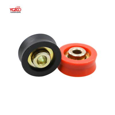 China Traditional Sliding Door Roller Wheels Nylon Pulley Wheels With Plastic Bearings Rollers for sale