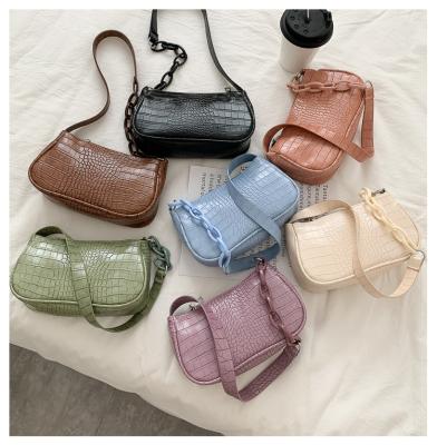 China 2023 fashion hot sale fashion trends shoulder bag for ladies crocodile handbags women leather bags for sale