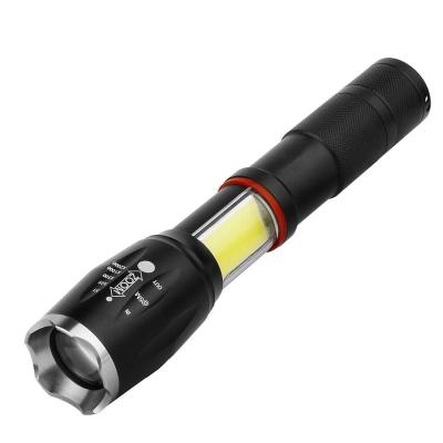 China Strong Police XML T6 Rechargeable Emergency Light LED 18650 Or 3AAA Torch Light COB Zoom With Magnet Tactical Flashlight for sale