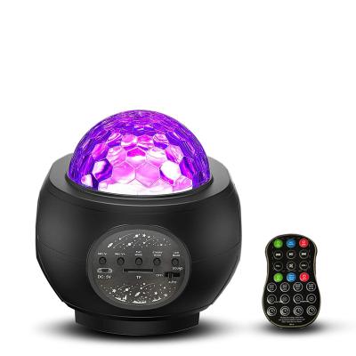 China Modern Colorful Starry LED Sky Projection Music Night Light with USB Cable& Tooth& Blue Remote Control for sale