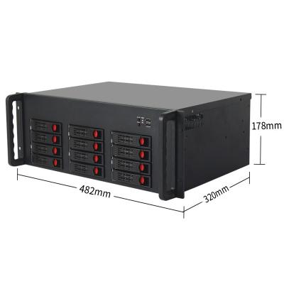 China With Fan HTPC Network Attached Storage 12 Bay Mini Swap NAS Server Hot Case IPFS Itx NAS Chassis With 3.5