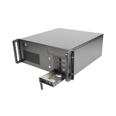 China With Fan 4 Bay ATX Computer Server Case With LCD Temperature Display 4U Industrial Server Chassis for sale