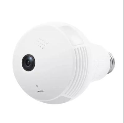 China 1080P HD IR Motion Detection Monitor Bulb Indoor Home wifi Hidden Camera 360 Degree Wide View Panoramic Fisheye Camera for sale