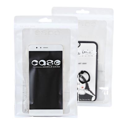 China Hot Selling Zipper Phone Case Moisture Proof Plastic Bag Transparent Phone Case Data Cable Bag Socks Packaging Bags for sale