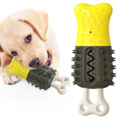 China Bite Shape Silicone Pet Chew Toy Viable Silicon Rubber Dog Ice Popsicle Teething Pet Silicone Teether Cooling Toys for sale