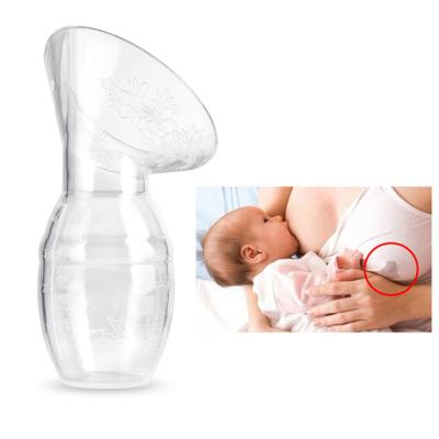 China BPA Free BPA Free Baby Feeding Manual Breast Pump Parent Breast Collector Correction Milk Silicone Manual Baby Breast Pump Milk for sale