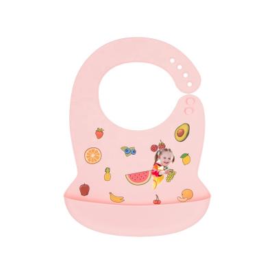 China New Baby Bibs BPA Free Adjustable Animal Waterproof Saliva Image Drip Soft Silicone Baby Food Bibs Edible Bib for sale