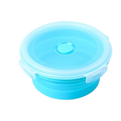 China Sustainable Outdoor Folding Travel Gargle Silicone Camping Bowl With Lid for sale