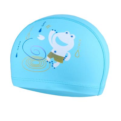 China Stretch Logo Printed Adult /child Waterproof Eco - Friendly Silicone Swimmingcap for sale