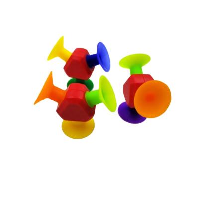 China Block Fingertip Game Silicone Assembled Interactive Suction Cup Building Toy Sucker Connect Toys for sale