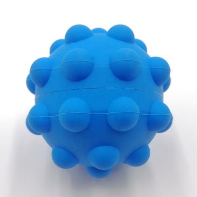 China Come with key chain release 3D pressure wiggle sensory ball anti stress ball around bubble silicone squeeze ball toy with key chain for sale