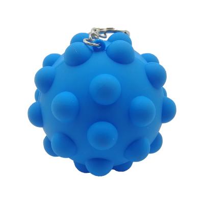 China Come With Release Key Chain Pressure 3D Wiggle Sensory Ball Anti Stress Ball Bubble Silicone Squeeze Ball Toy With Key Chain for sale