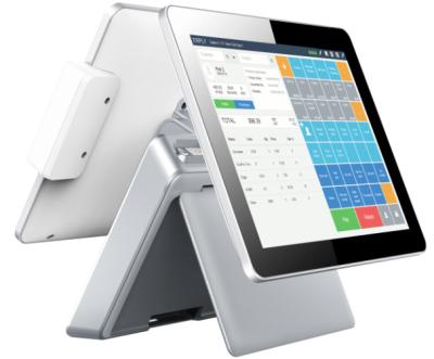 China A15 Aluminum Alloy Touch Screen Double POS Terminal 32/64/128G Wireless Pos Terminal 32/64/128G SSD Or 500G HDD for sale