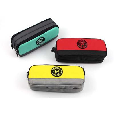 China Schools & Offices Pocket Bag Holder Double Zippers Pencil Case Large Capacity Pen Bag for sale