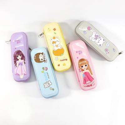 China Durable DIY Zipper PVC Smart Pencil Bags For Girls for sale