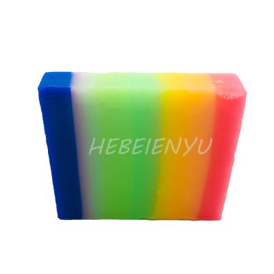 China Wholesale Organic Handmade Vegan Cruelty Free Bath Soap Color Rainbow Base Soap Cleansing Bar 100g for sale