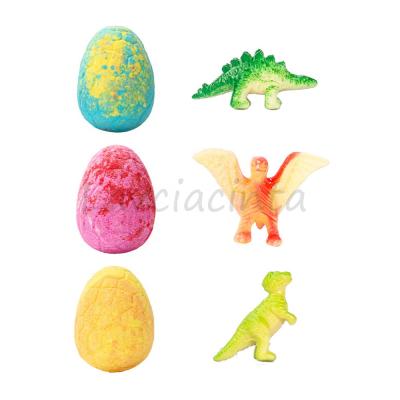 China SPA Dinosaur Toys Natural Spa Balls Bubble Bath Fizzies Organic Bath Bombs Set For Kids Dino Egg With Surprise Inside for sale