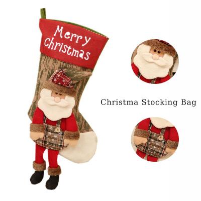 Chine YAKEDA Fashion Santa Claus Christmas Sack Media Gifts Christmas Tree Decorations Christmas Stocking Bag For Xmas à vendre