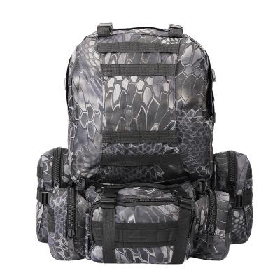 중국 Yakeda 50L Waterproof Detachable Pouch Increasing Travel Rucksack Bag Molle Tactical Military Backpack For Men 판매용