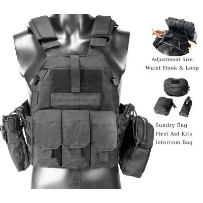 China 1000D Tactical Gear Army Nylon Black Military Tactical Vest SWAT Vest Outdoor Hunting Training Vest YAKEDA en venta