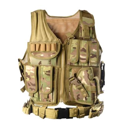 Chine Outdoor Mesh Camouflage Molle Breathable Military Tactical Vest Heavy Duty Safeti Vest Other Police Men à vendre