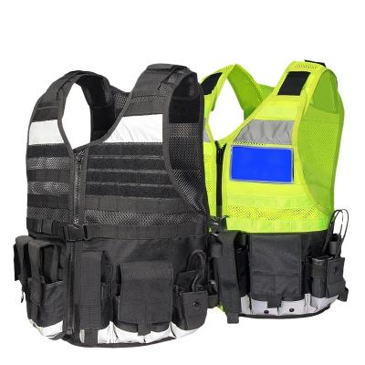 China Mesh Plate Carrier Molle Military QUICK DRY Black Breathable Tactical Security Gear Police Yakeda Reflective Vest for sale