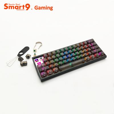 China High Quality Metal Smart9 Wireless Keyboard For Home Office Games Mute Mechanical Keyboard for sale