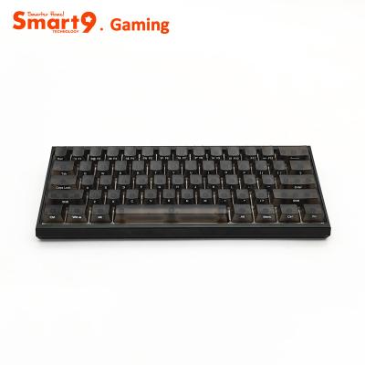 China Hot Plug and Play/Metal/Smart9 RGB Multimedia Dual Key Keyboard Wireless Transparent CNC Keyboard Wireless Gaming Keyboard for sale