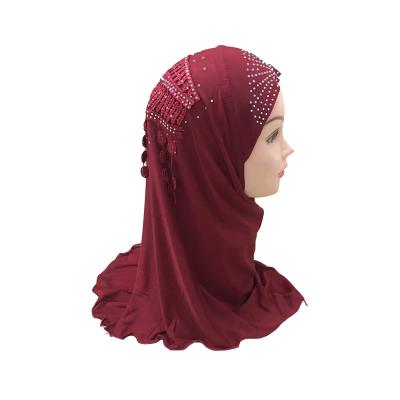 China Amira Girl Fashion Women Neck Muslim Head Wraps Islamic Arab Hijab Lace Headscarf Lace Headscarf Muslim Head Wrap Turban Hat Shawl Cover for sale