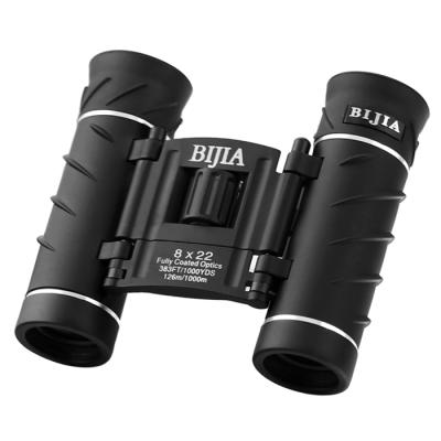 China Optical Glass BIJIA 700101 8x22 Mini Portable Waterproof Folding Binocular for Adults and Children for sale