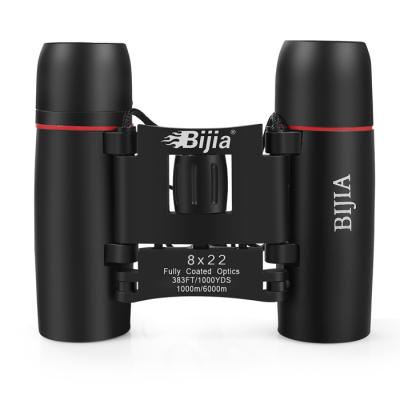 China Rubber+Metal BIJIA Customized Pack 8x22 Kids Outdoor Educational Compact Toy Binoculars For Star Gazing for sale