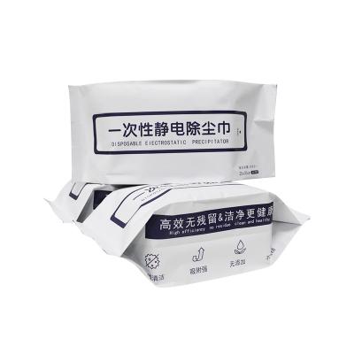 China Sustainable Electrostatic Paper Floor Nonwoven Dry Disposable Dusting Floor Cleaning Cloths for sale